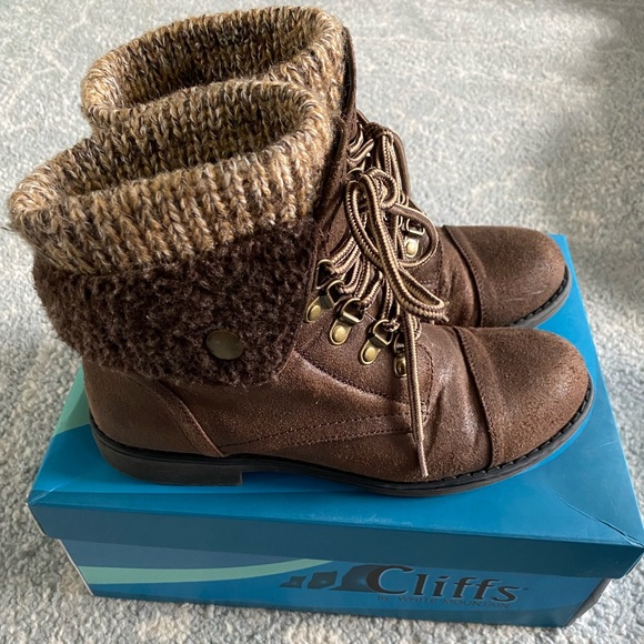 CLIFFS BY WHITE MOUNTAIN DOWNEY COMBAT BOOT 7 Brown - Picture 7 of 13